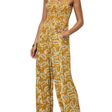 Ursula | Elegáns Női Tavaszi Jumpsuit Virágmintával és Széles Szárral