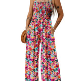 Ursula | Elegáns Női Tavaszi Jumpsuit Virágmintával és Széles Szárral