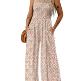 Ursula | Elegáns Női Tavaszi Jumpsuit Virágmintával és Széles Szárral