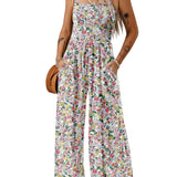Ursula | Elegáns Női Tavaszi Jumpsuit Virágmintával és Széles Szárral