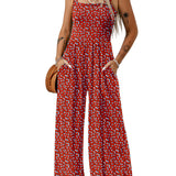 Ursula | Elegáns Női Tavaszi Jumpsuit Virágmintával és Széles Szárral