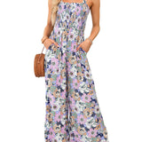 Ursula | Elegáns Női Tavaszi Jumpsuit Virágmintával és Széles Szárral