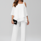 Jana | Női Cold-Shoulder Laza Wide-Leg Overall