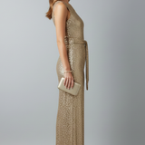 Franziska | Női Pailletten Egyenes Szárú Esti Jumpsuit