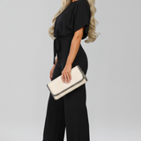 Jasmin | Női Klasszikus Wide-Leg Jumpsuit Kötőövvel