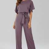 Jasmin | Női Klasszikus Wide-Leg Jumpsuit Kötőövvel