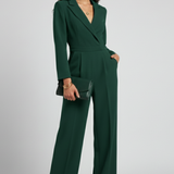 Greta | Női Kerek Nyakú Klasszikus Jumpsuit Derékpánttal