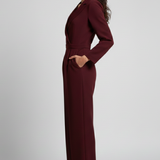 Greta | Női Kerek Nyakú Klasszikus Jumpsuit Derékpánttal