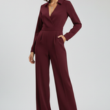 Jessica | Női Galléros Széles Lábú Derékban Fitted Overall