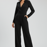 Jessica | Női Galléros Széles Lábú Derékban Fitted Overall